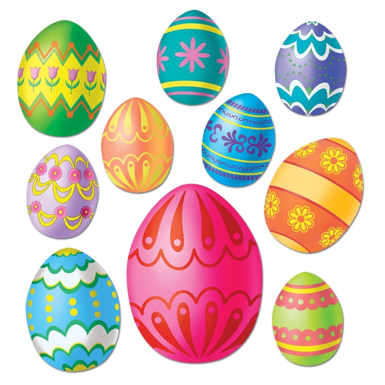 10CT CUTOUTS EASTER EGGS