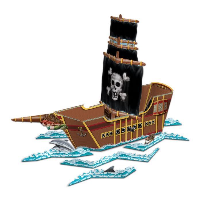 3-D Pirate Ship Centerpiece