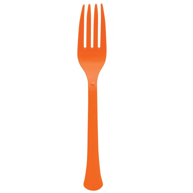 50ct Reusable Plastic Forks -Orange Peel