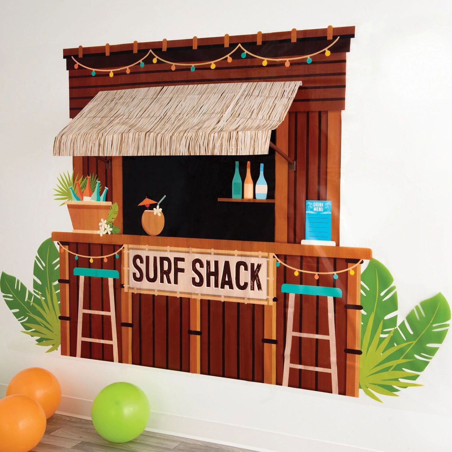 3D BACK DROP SURF SHACK BEACH LIFE