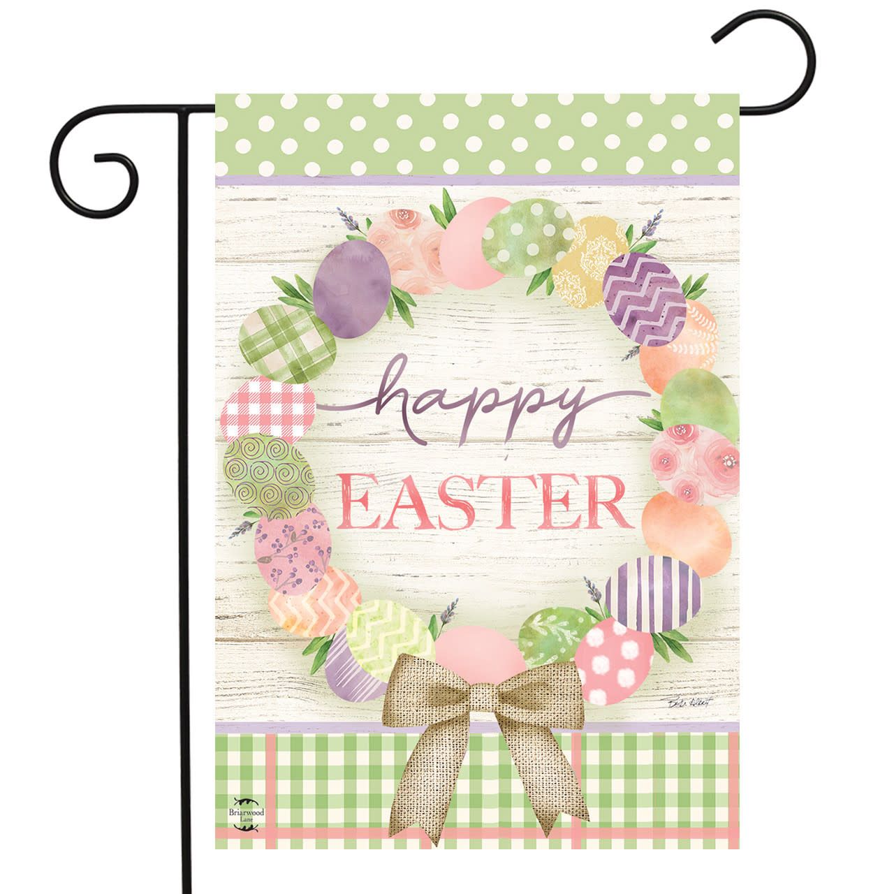 GARDEN FLAG EASTER EGG WREATH