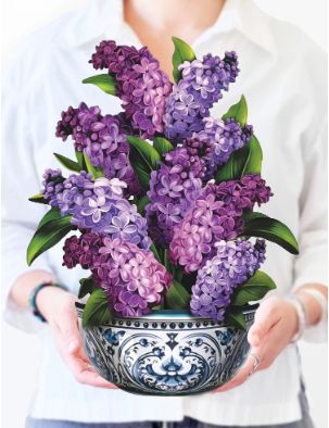 Garden Lilacs Pop Up Flower Bouquet
