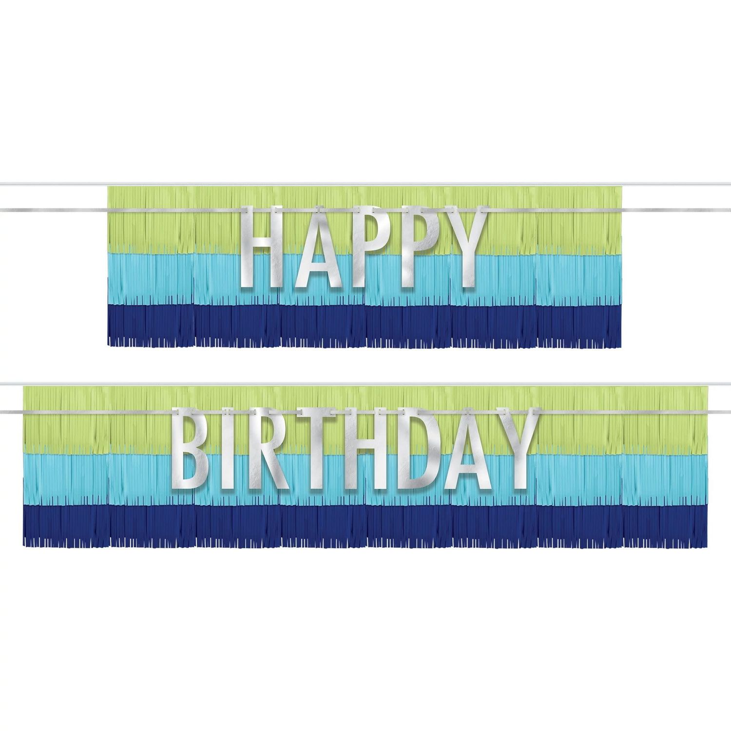 Modern Birthday Fringe Banners