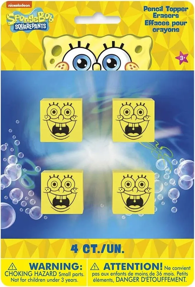 4ct Pencil Topper SpongeBob