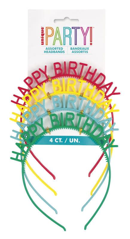 4CT HAPPY BIRTHDAY HEADBAND