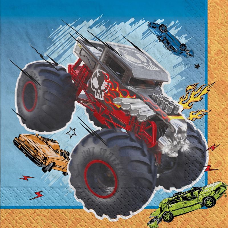 ​Hot Wheels Monster Truck Luncheon Napkins​ - 16 Count