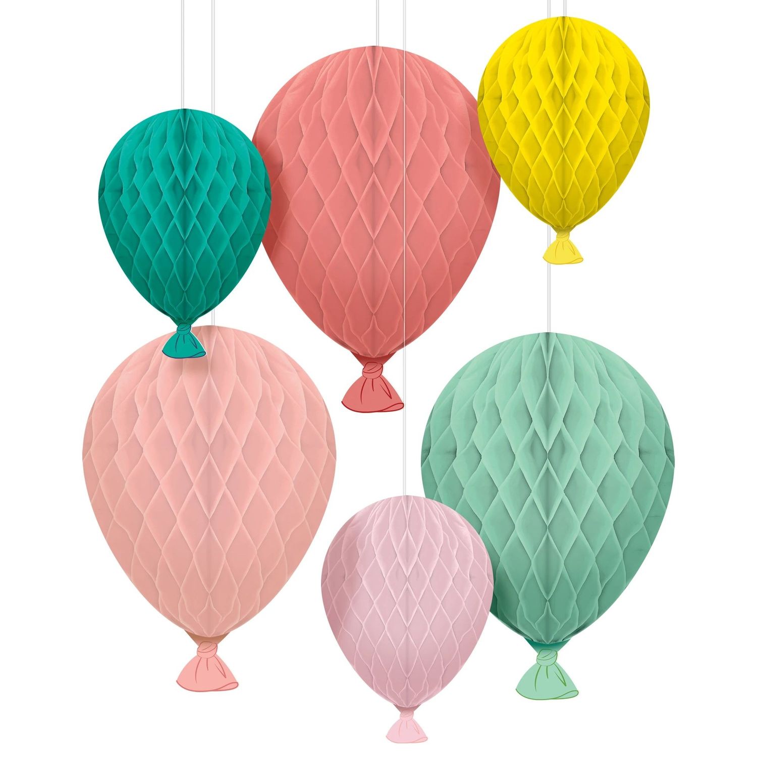 6CT HONEYCOMB HANG DECOR HAPPY CAKE DAY