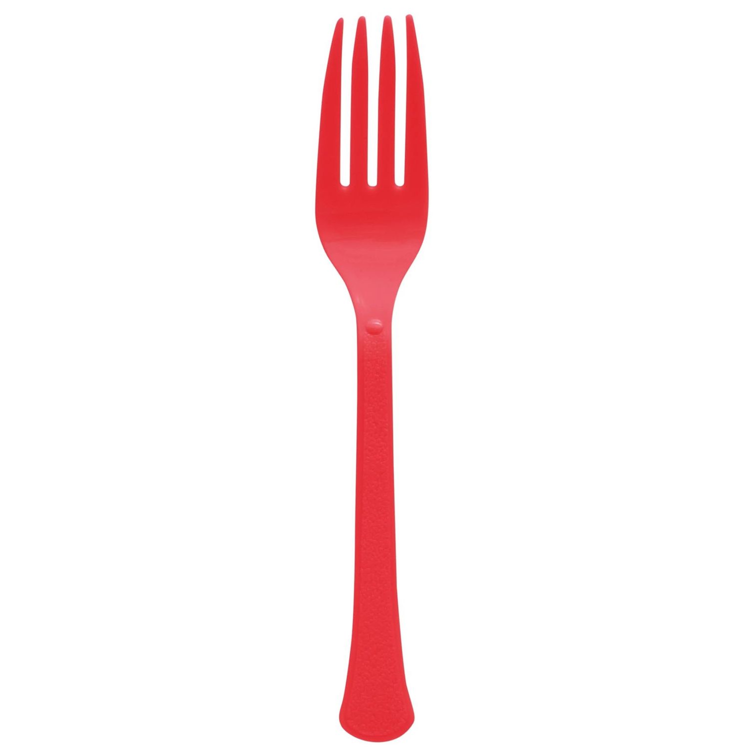 50ct Reusable Plastic Forks - Apple Red