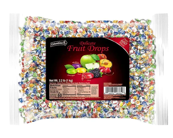 Colombina Mini Fruit Filled Hard Candy - 2.2 LB Bulk Bag