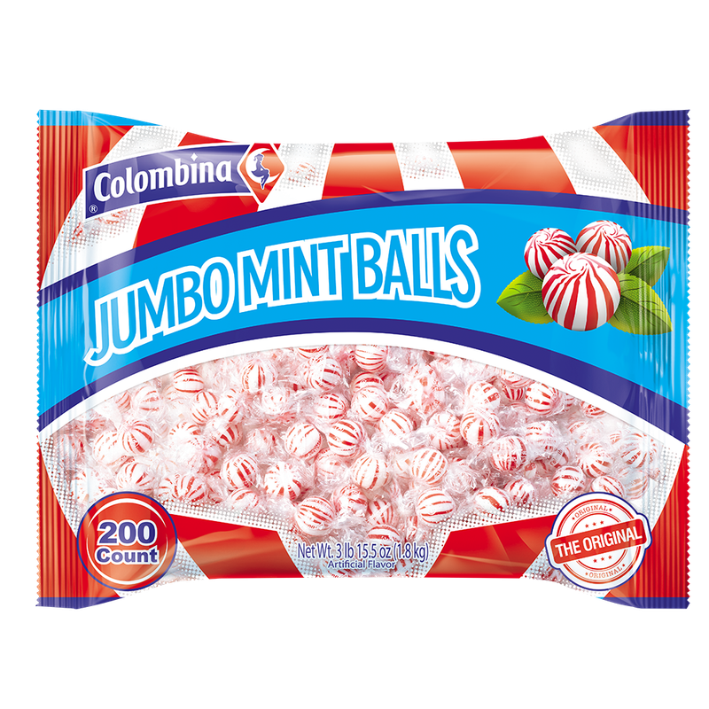 3 lbs Colombina Jumbo Balls Peppermint