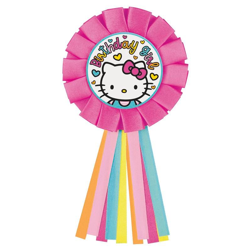 Hello Kitty Ribbon Birthday Girl Badge