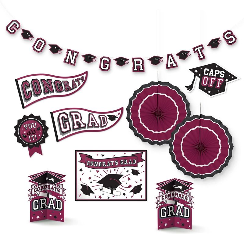 ROOM DECOR KIT GRAD BURGUNDY