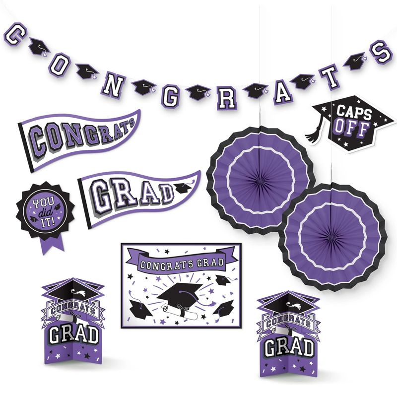 ROOM DECOR KIT GRAD PURPLE