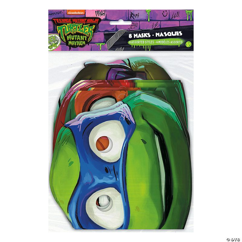 8ct Masks TMNT Mutant Mayhem