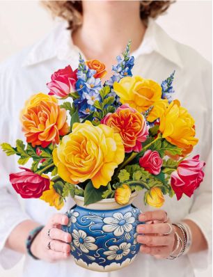 Sorbet Roses Pop Up Flower Bouquet