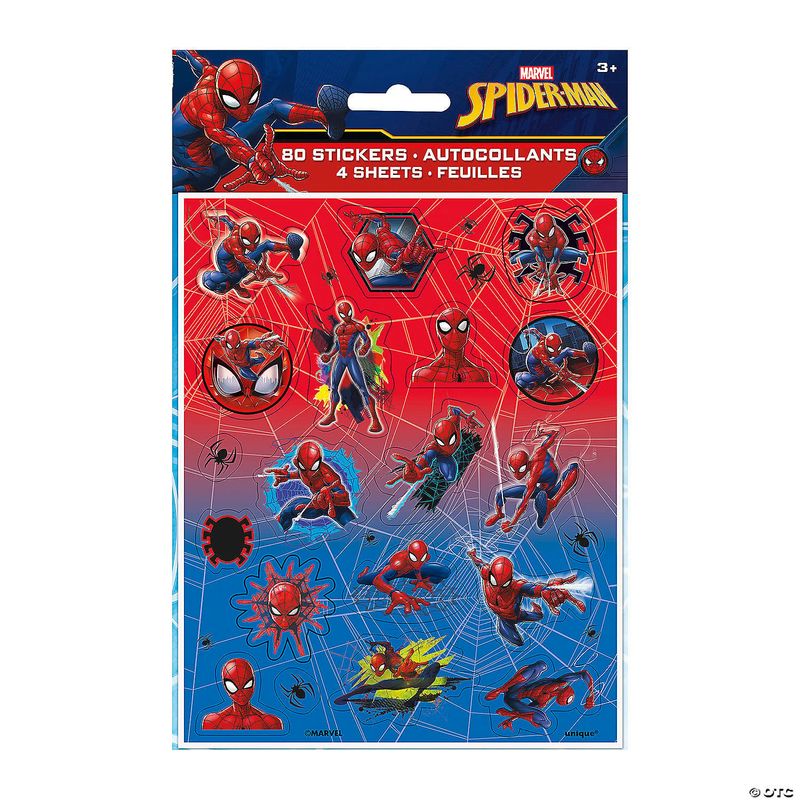 4CT STICKER SHEETS SPIDER-MAN