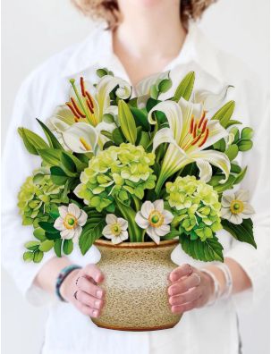 Ivory &amp; Sage Pop Up Flower Bouquet