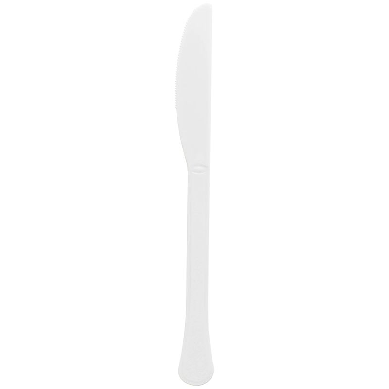 50ct Reusable Plastic Knives - Frosty White