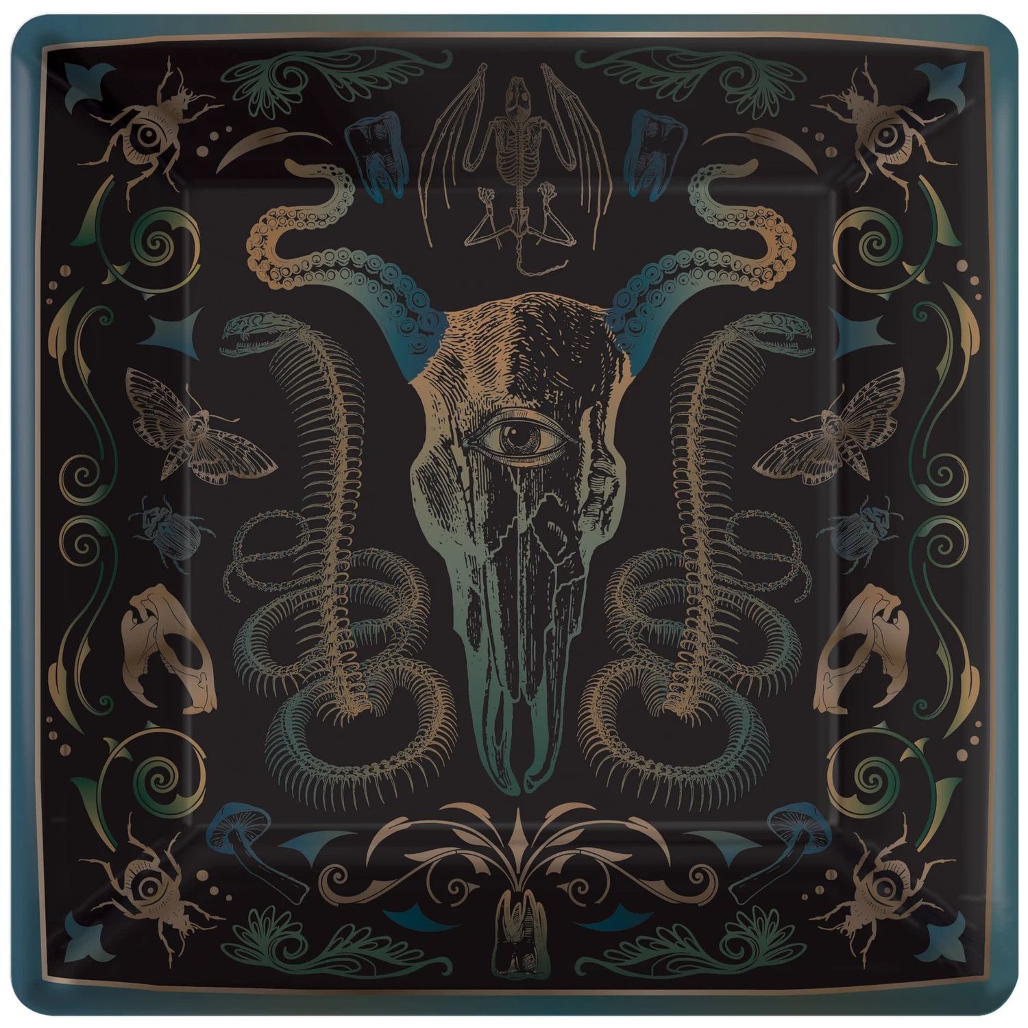 Dark Academia 10" Square Plates