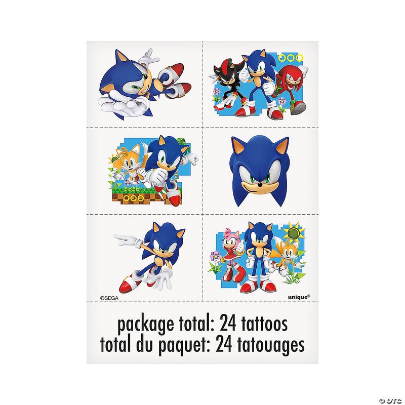 24CT TATTOOS SONIC THE HEDGEHOG