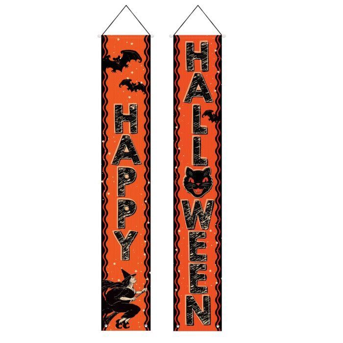 Vintage Halloween Fabric Door Panel Set-2ct-6ft