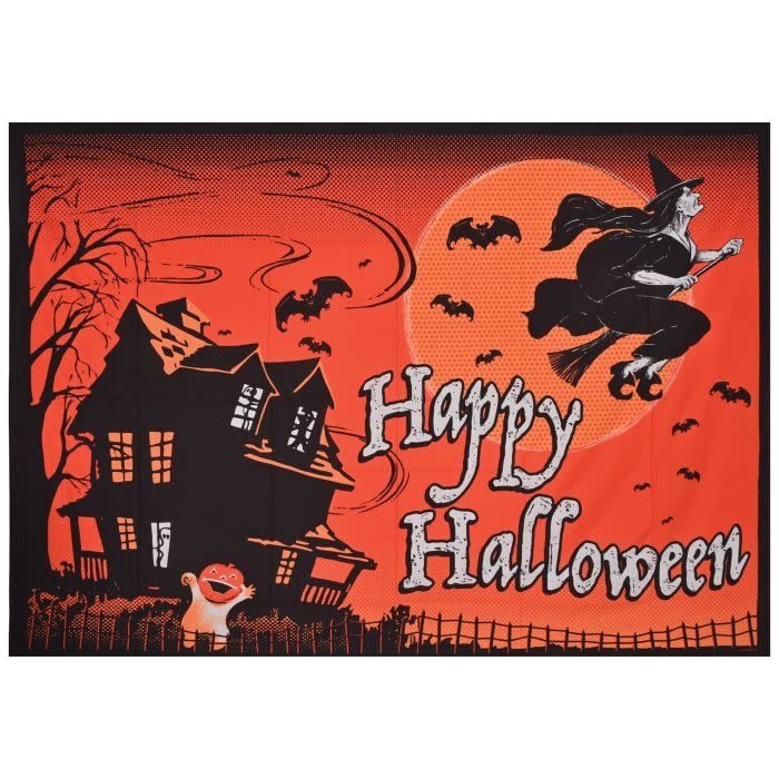 Vintage Halloween Fabric Backdrop-7ft