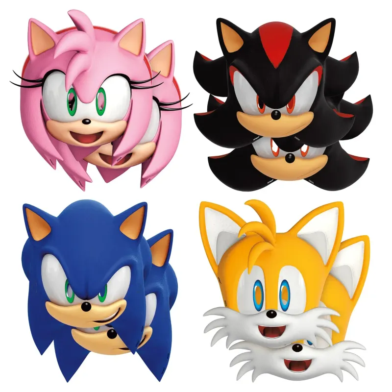 8CT MASKS SONIC THE HEDGEHOG