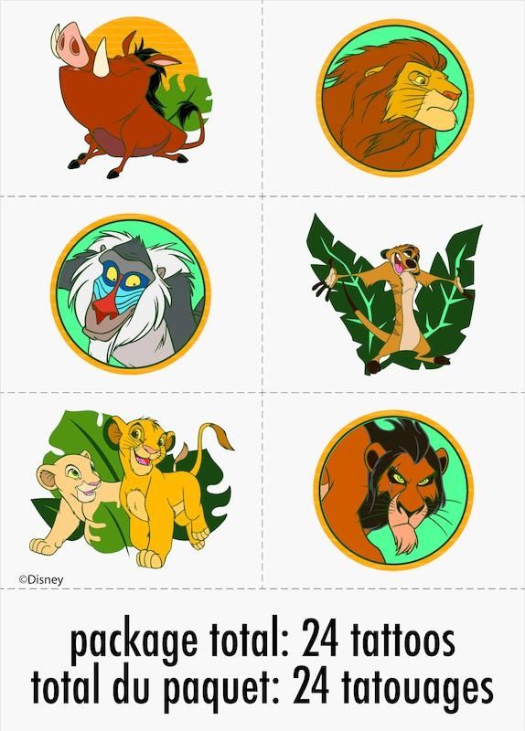 24CT TATTOOS LION KING