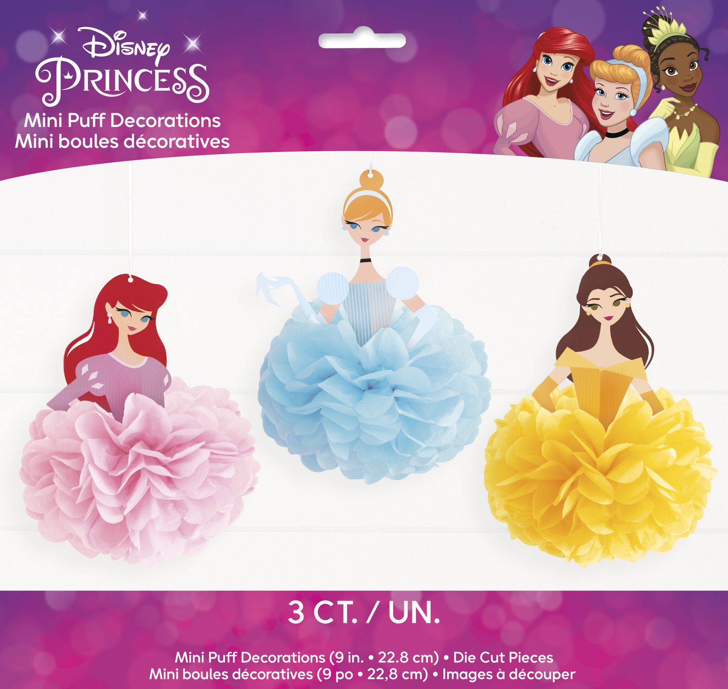 3CT PUFF DECOR DISNEY PRINCESS