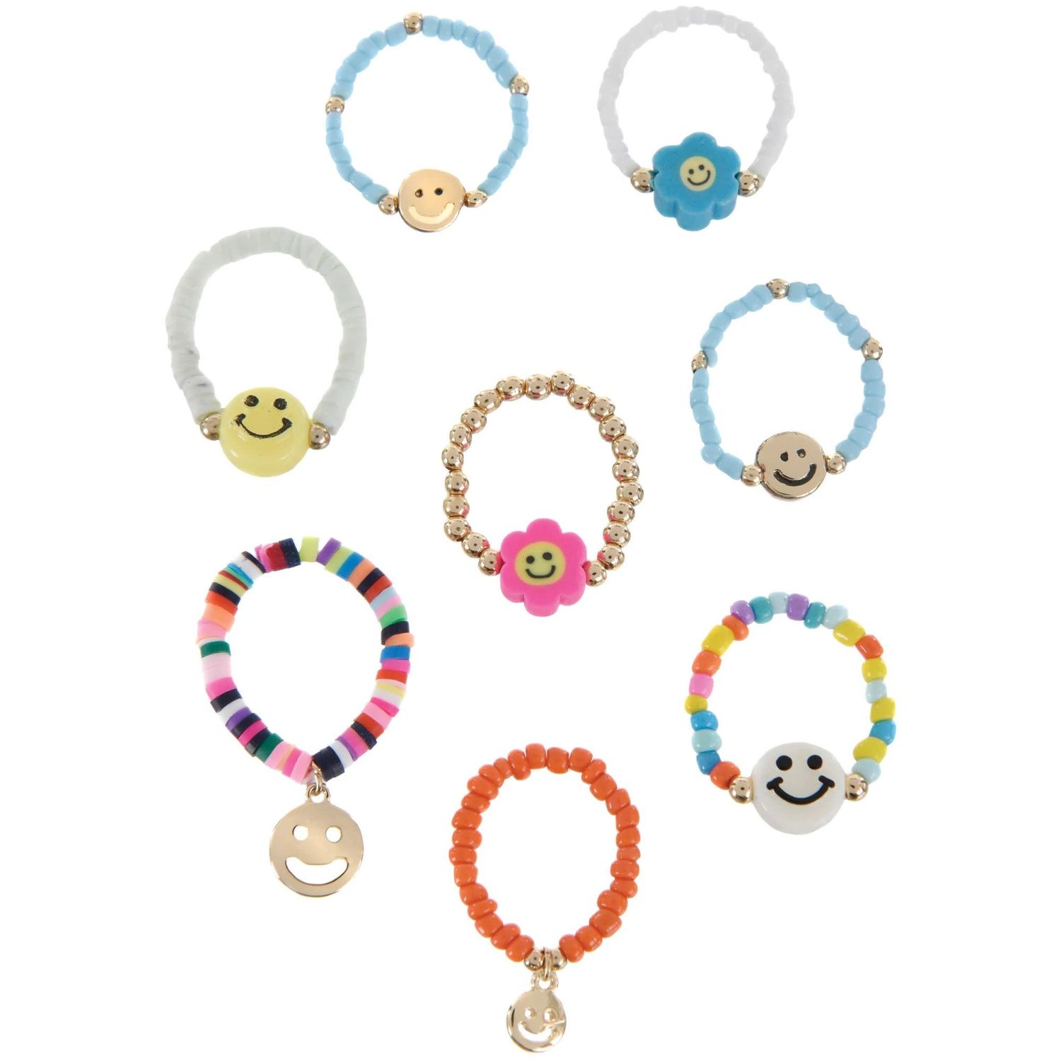 Stretchy Bead Rings-8ct