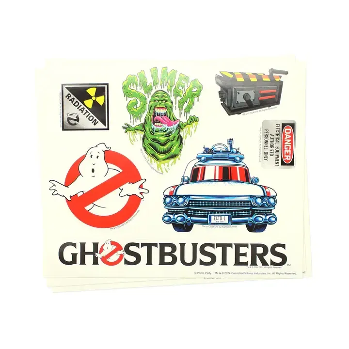 8CT STICKER SHEETS GHOSTBUSTER