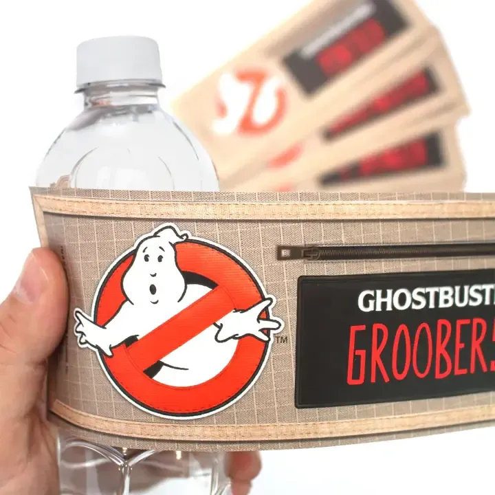 16CT WATER BOTTLE LABELS GHOSTBUSTERS