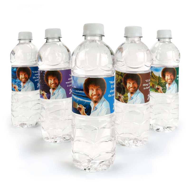 16CT WATER BOTTLE WRAPS BOB ROSS