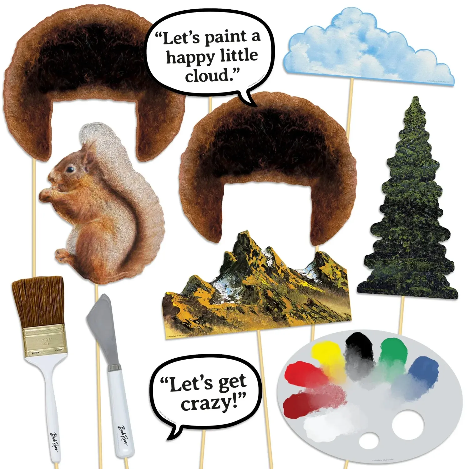 Photo Booth Props Bob Ross