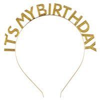 Gold It's My Birthday Headband