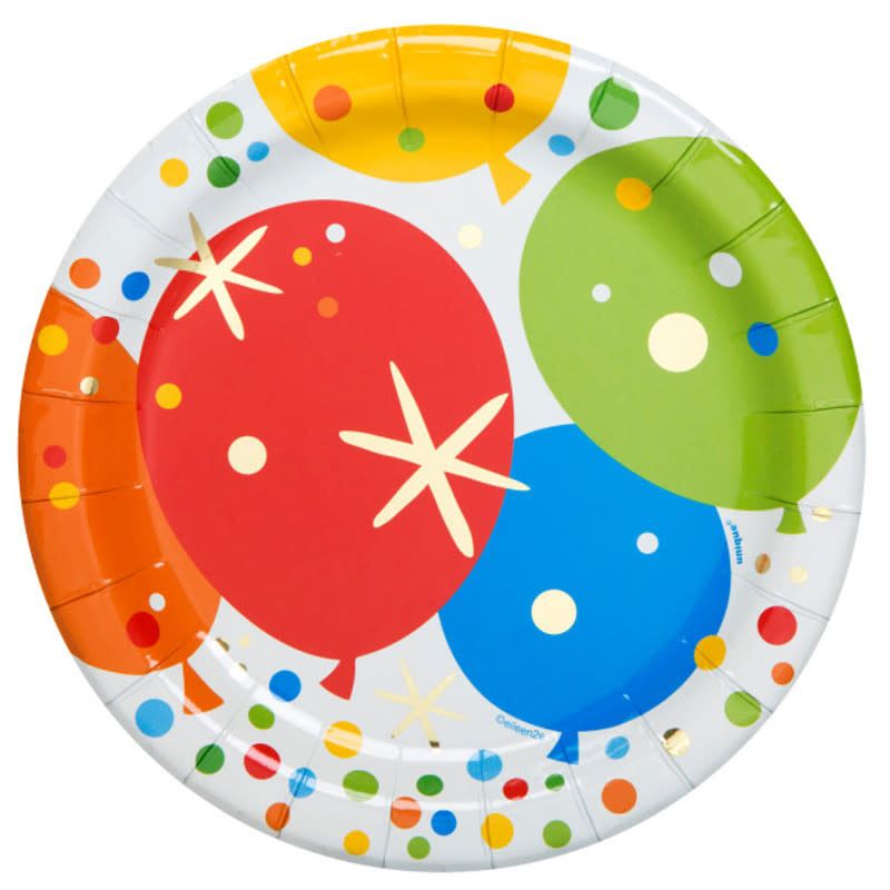 8CT 7in GLITZY GOLD BIRTHDAY