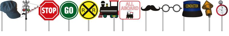 12CT PHOTO PROPS RAILROAD CROSSING