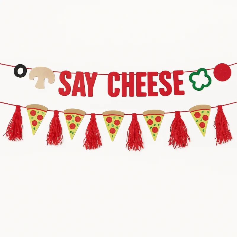 Pizzeria Felt Pennant Banner Set - 2 Count