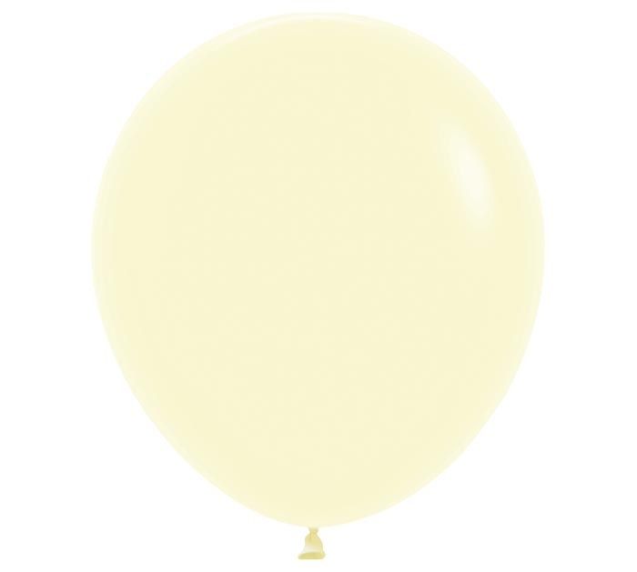 18" PASTEL MATTE YELLOW 6 count