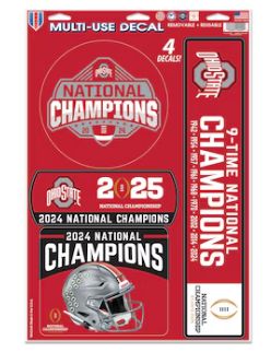 OSU 2024 NATIONAL CHAMPS 11X17 MULTI DECAL