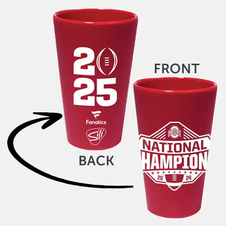 16oz SILICONE PINT GLASS OSU NATIONAL CHAMPS