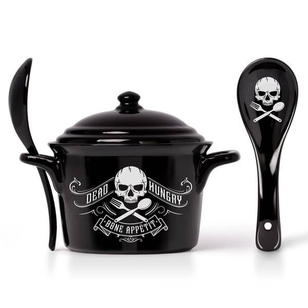 BOWL &amp; SPOON SET BONE APPETIT