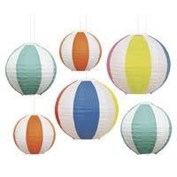 6CT PAPER LANTERNS SUMMER FUN