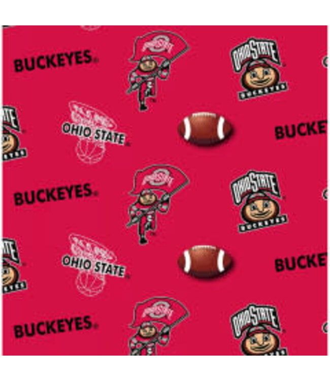 Order By The Yard X 42inch OHIO STATE ALL OVER COTTON