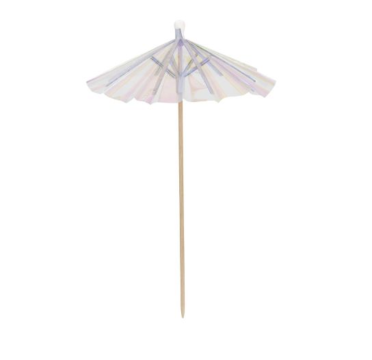 25CT DRINK UMBRELLAS IRIDESCENT