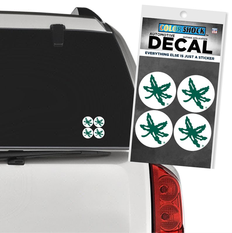 AUTO DECAL BUCKEYE LEAF OHIO STATE
