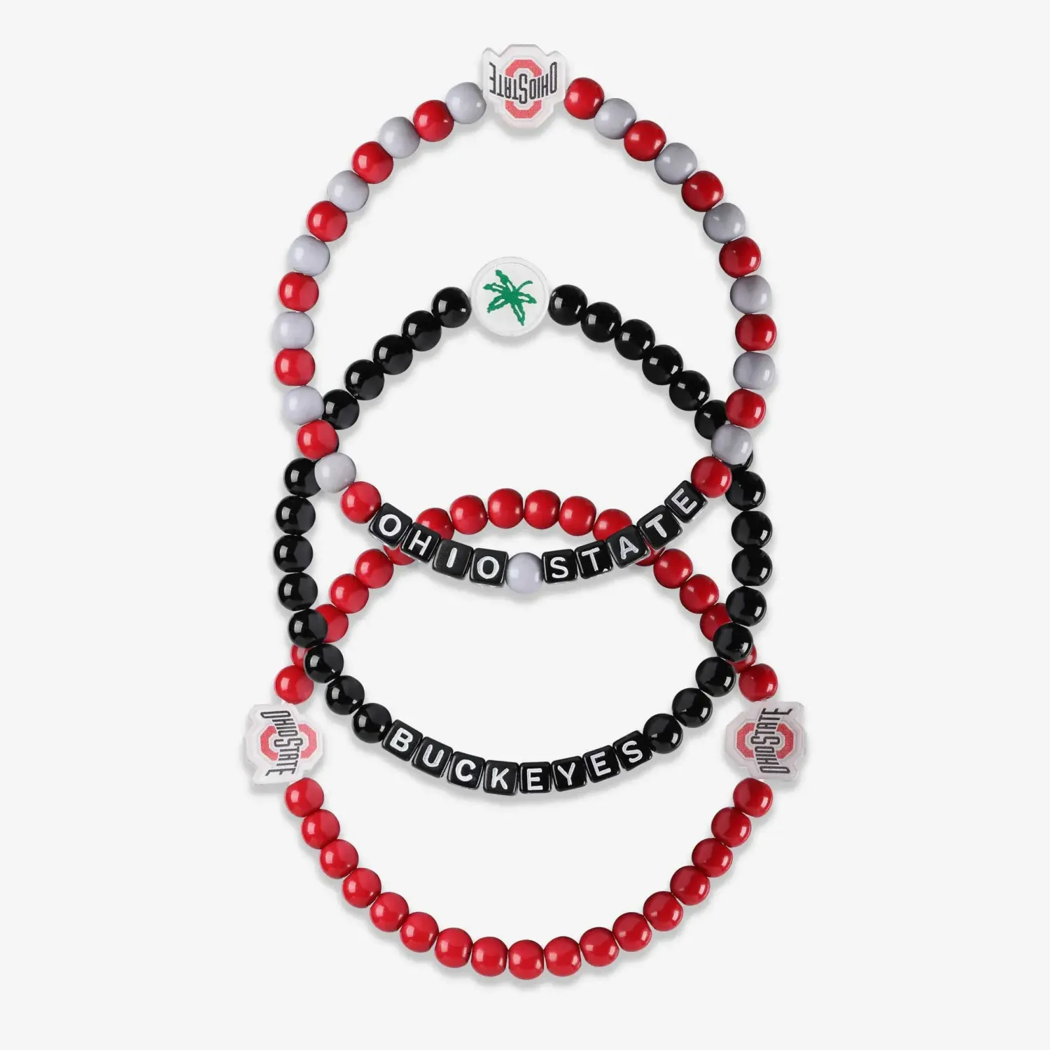 3 pack Ohio State Friendship Bracelets
