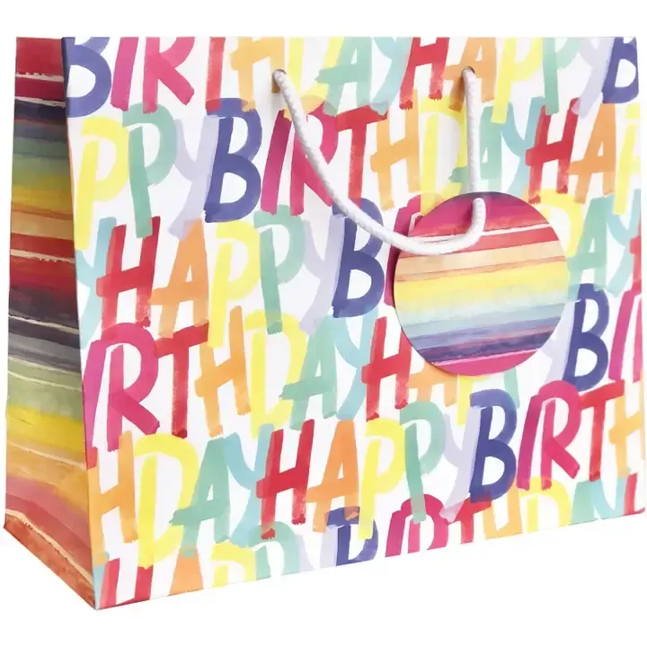 LARGE GIFT BAG RAINBOW BIRTHDAY