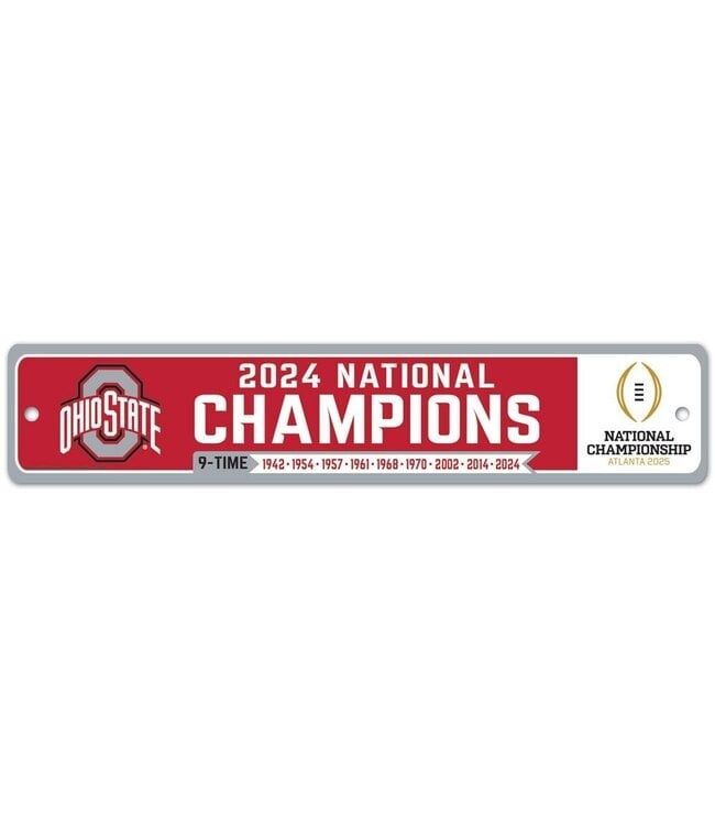 National Football Champions Ohio State Buckeyes Street / Zone Sign 3.75" x 19"