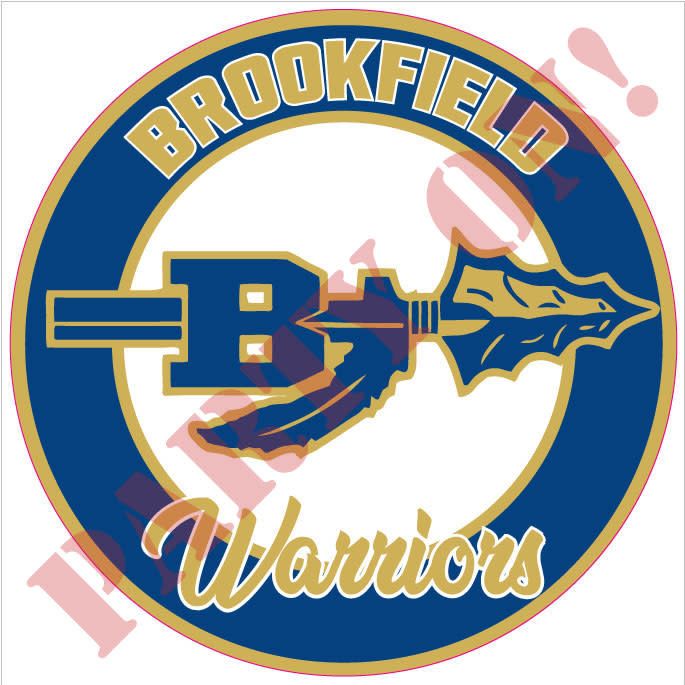 9.5in STICKER BROOKFIELD WARRIORS
